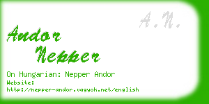 andor nepper business card